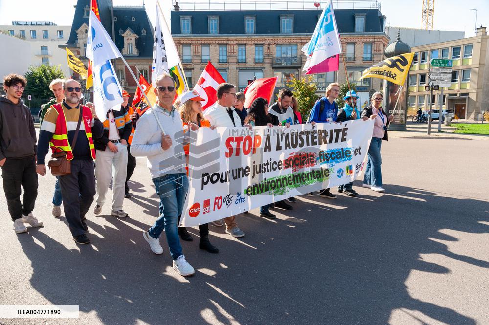 Strike Demonstration Organized In Troyes - France