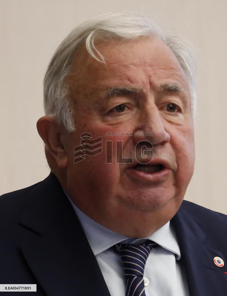 Gerard Larcher At Symposium on The 150th Anniversary of The Republic - Paris