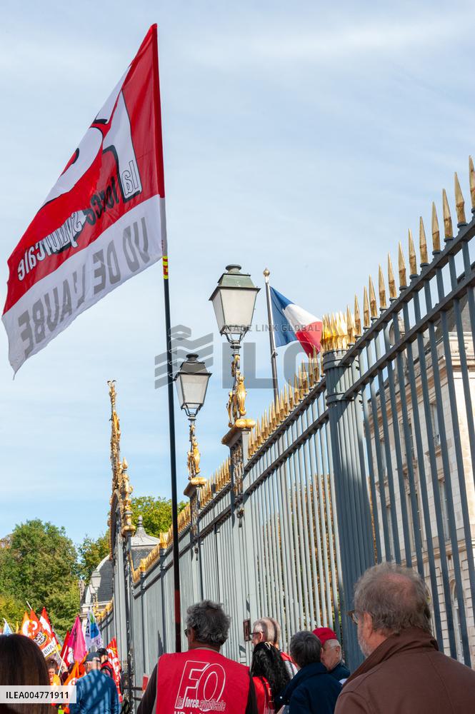 Strike Demonstration Organized In Troyes - France