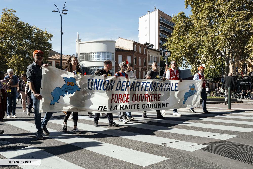 Inter-Union Mobilization in Toulouse - France