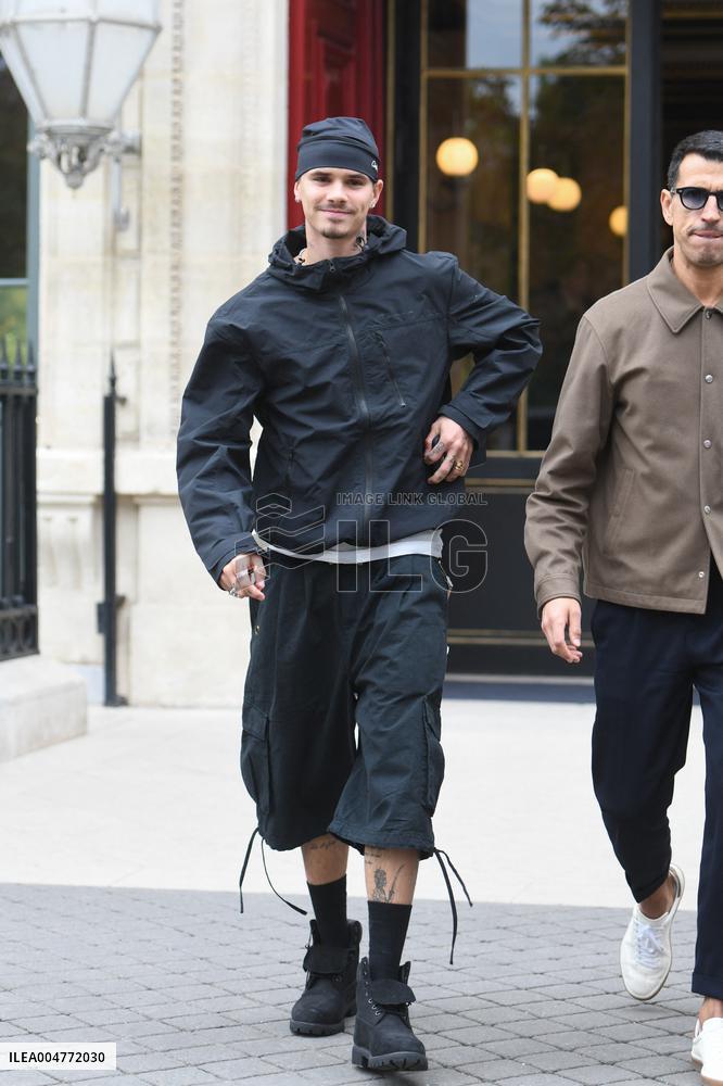 PFW - Romeo Beckham Leaves His Hotel