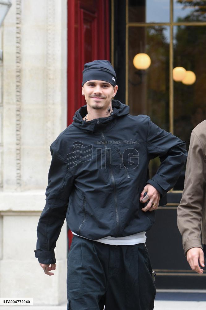 PFW - Romeo Beckham Leaves His Hotel