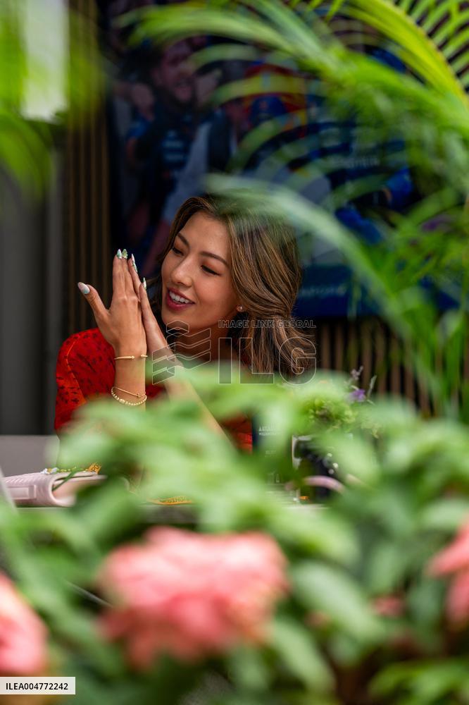 Alexander Albon And Girlfriend Lily Muni He At Singapore Grand Prix