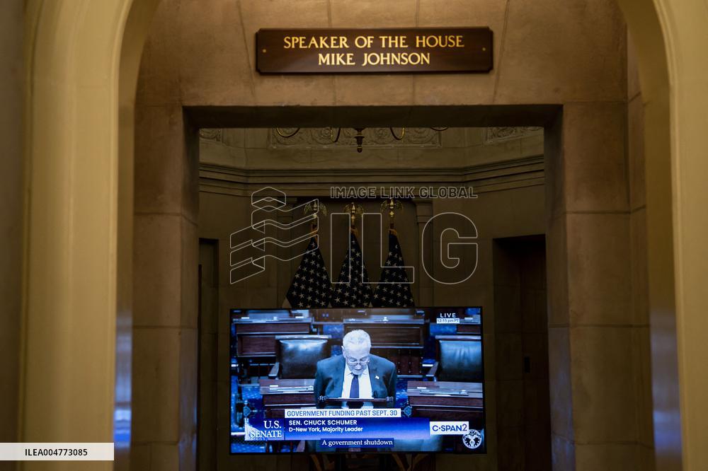 Speaker Johnson, Leader Thune Hold Press Conference on Day Three of Government Shutdown