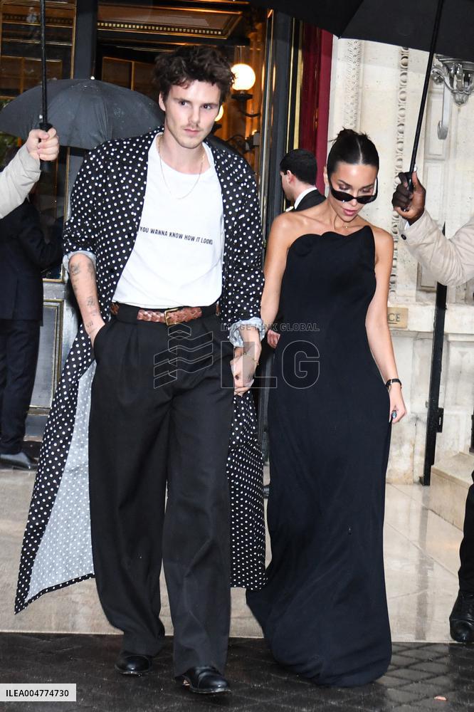 PFW - Cruz Beckham Leaves La Reserve Hotel