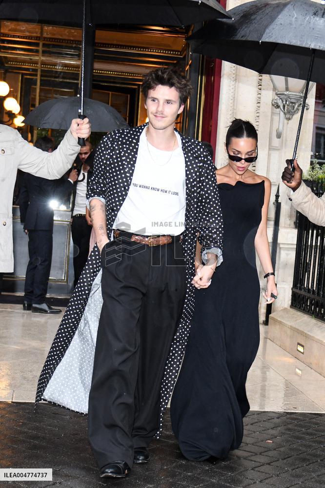 PFW - Cruz Beckham Leaves La Reserve Hotel