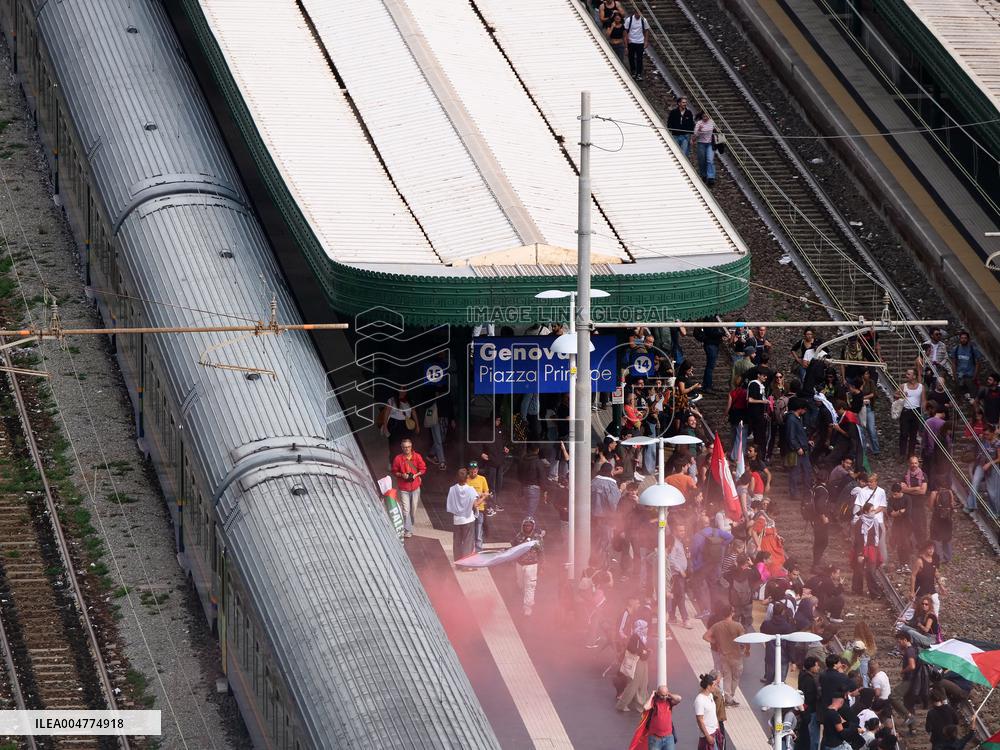General Strike For the Global Sumud Flotilla - Genoa