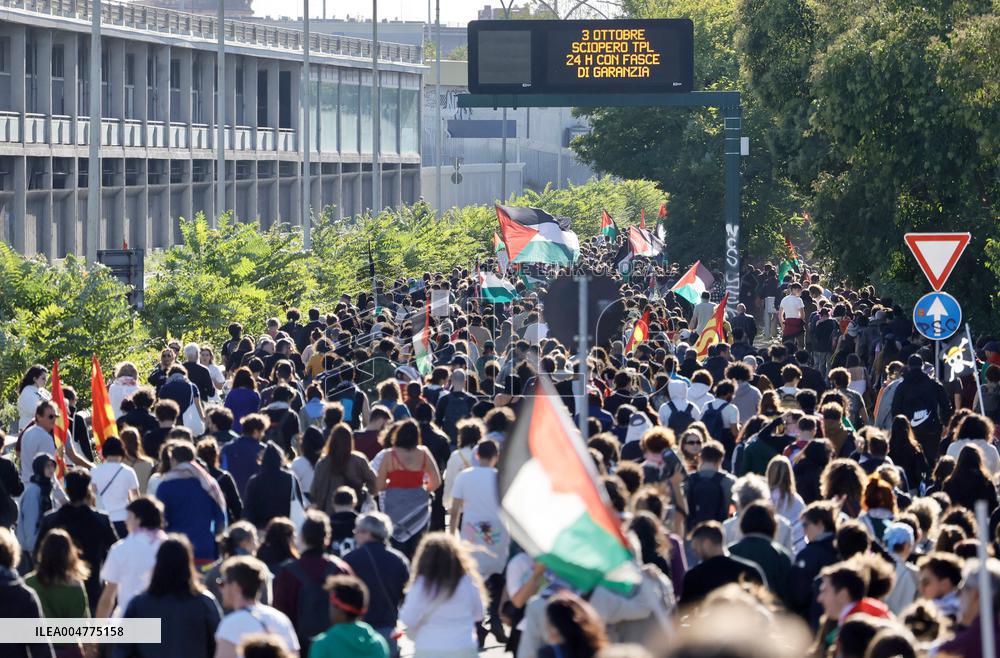 General Strike For the Global Sumud Flotilla - Roma