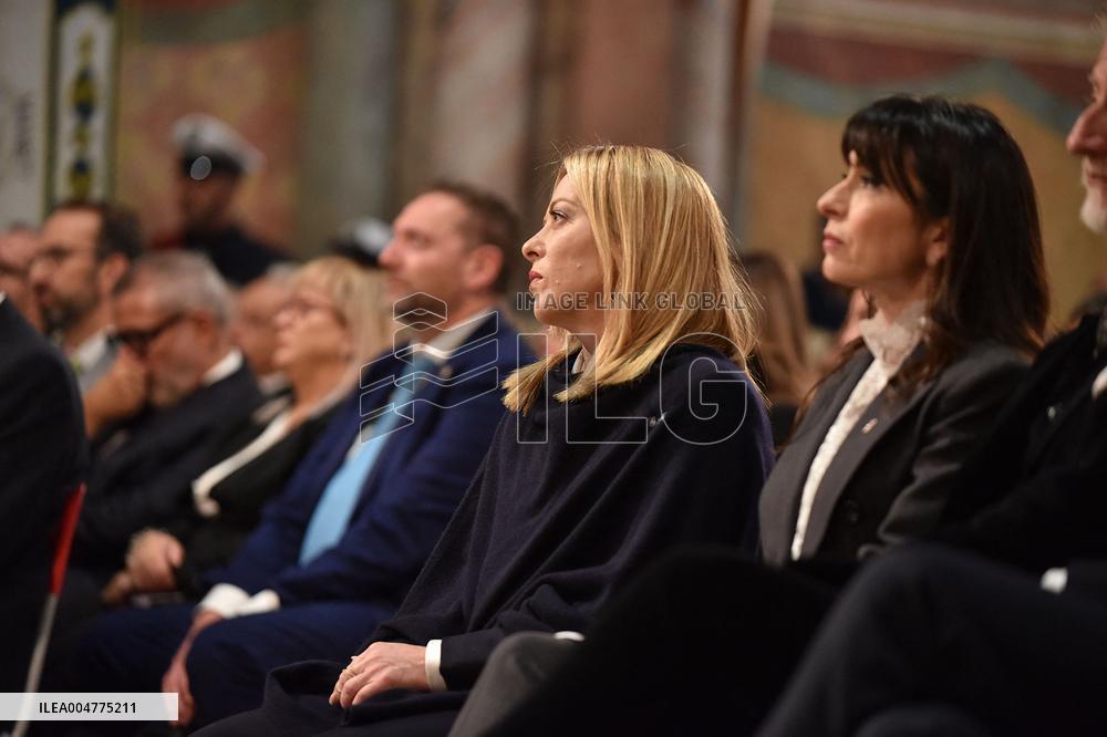 Italian PM Giorgia Meloni At San Francesco Celebration - Assisi
