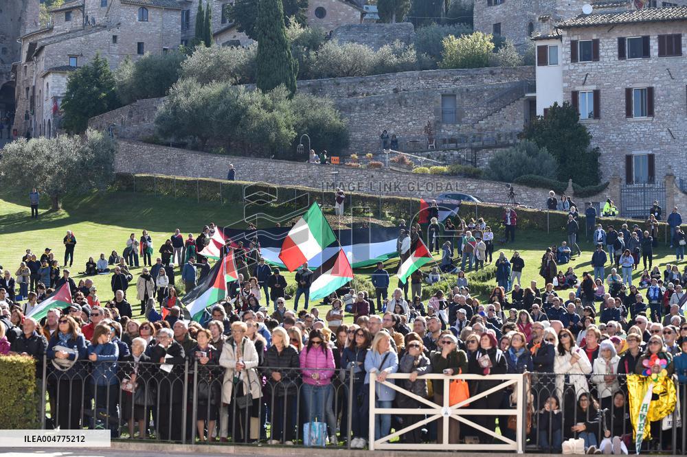 Italian PM Giorgia Meloni At San Francesco Celebration - Assisi