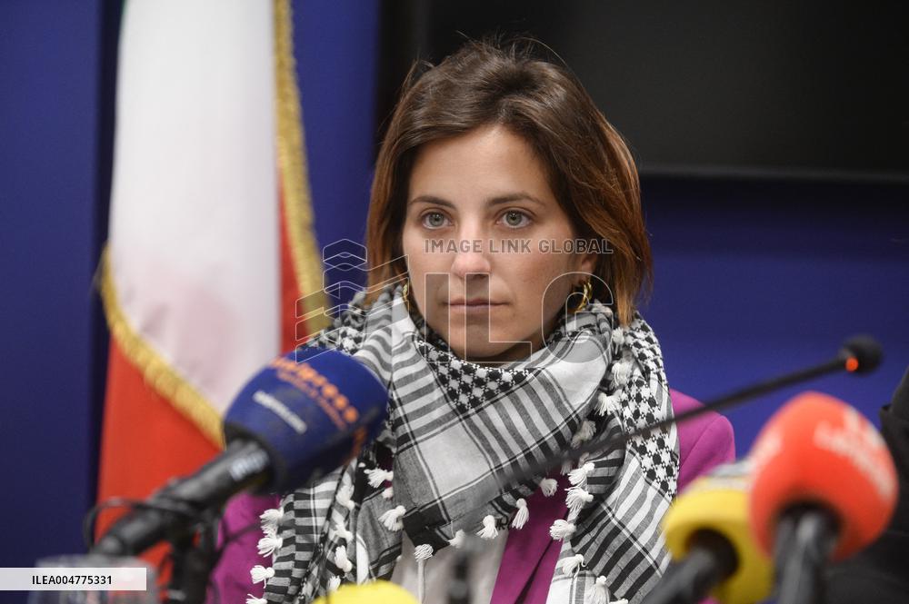 Press Conference Of Italian Parliamentarians Expelled From Israel - Rome