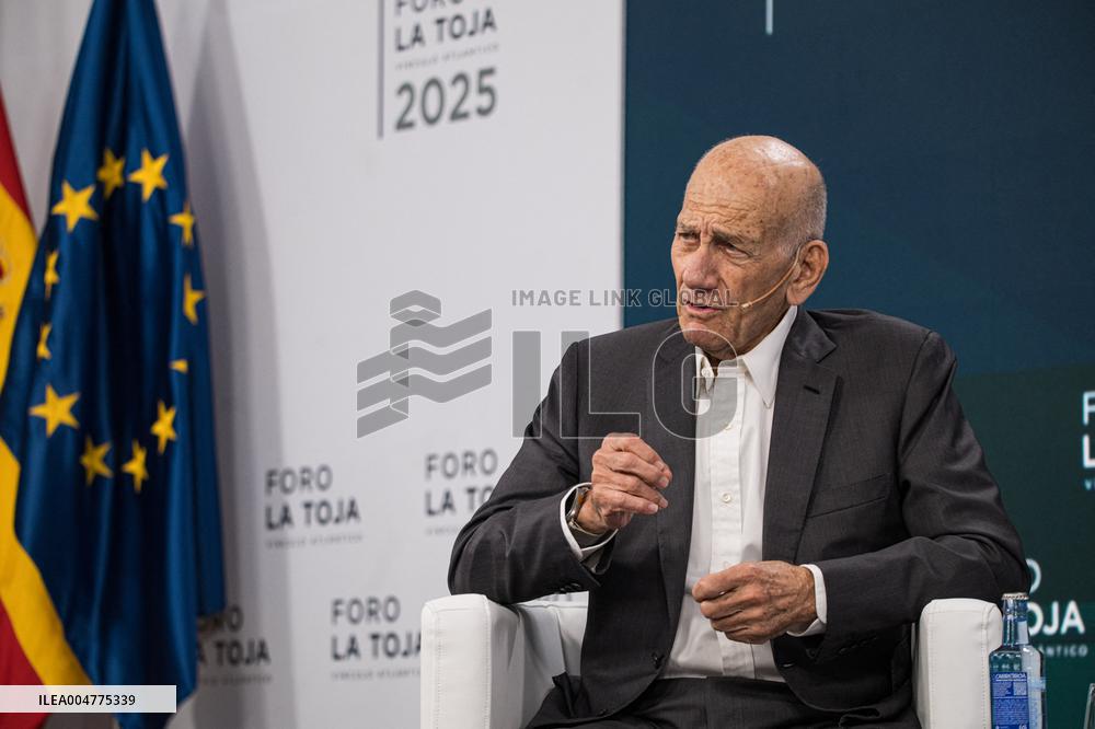 Former Israeli PM Ehud Olmert at the La Toja Forum - Spain