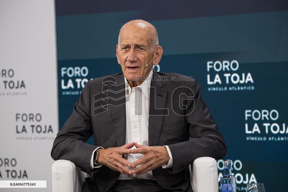 Former Israeli PM Ehud Olmert at the La Toja Forum - Spain