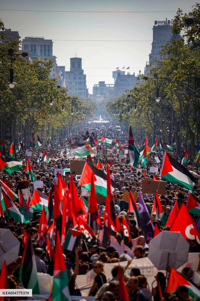Rally in Support of Palestine - Barcelona