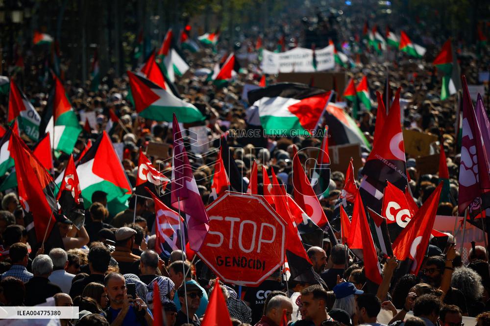 Rally in Support of Palestine - Barcelona