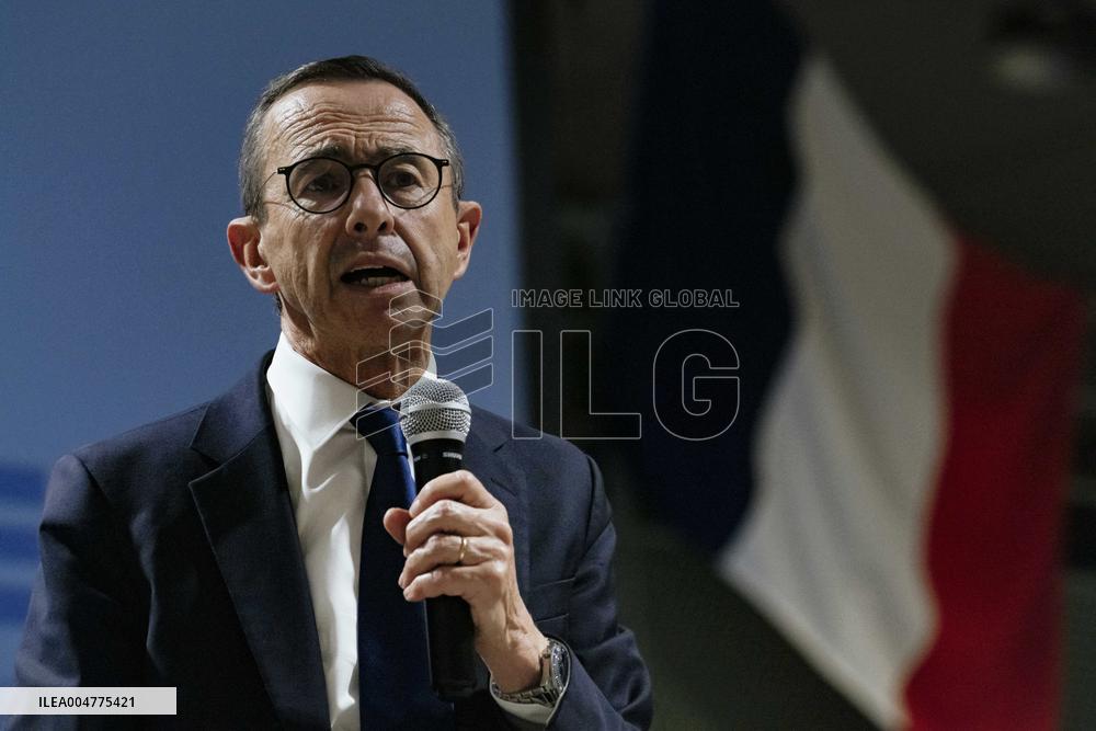 Bruno Retailleau During Meeting for Partial Legislative Elections - Montauban