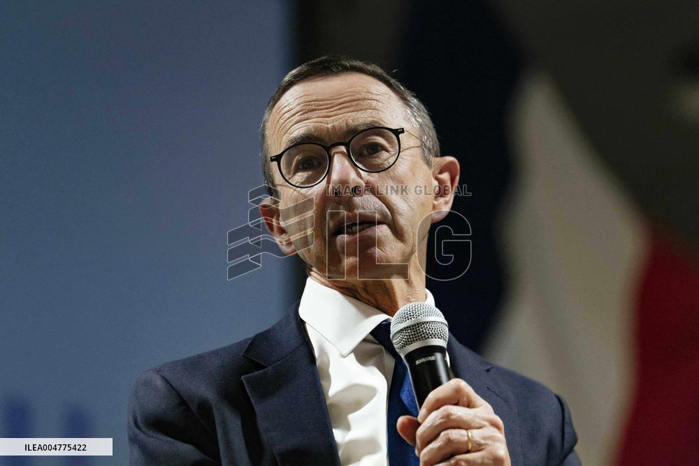 Bruno Retailleau During Meeting for Partial Legislative Elections - Montauban