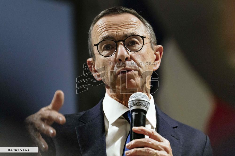 Bruno Retailleau During Meeting for Partial Legislative Elections - Montauban