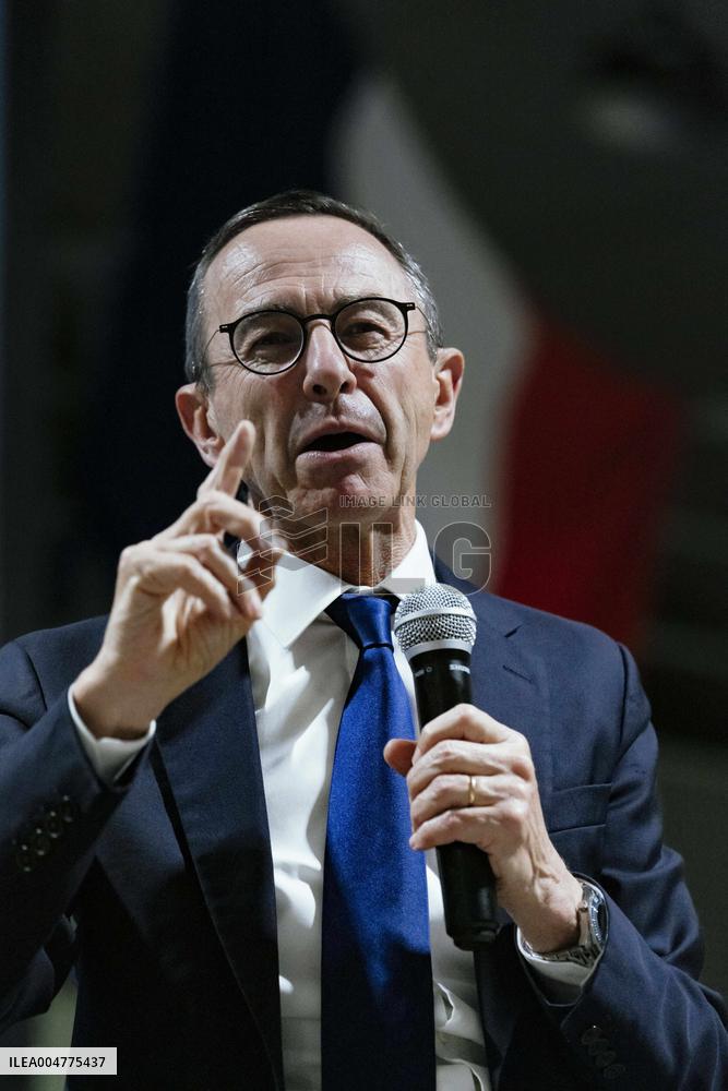 Bruno Retailleau During Meeting for Partial Legislative Elections - Montauban