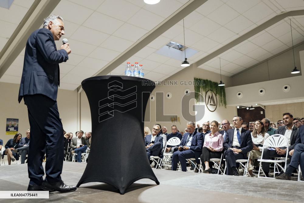 Bruno Retailleau During Meeting for Partial Legislative Elections - Montauban