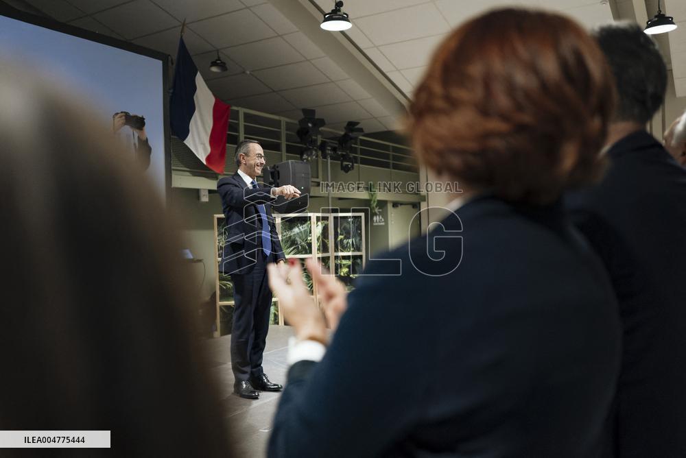 Bruno Retailleau During Meeting for Partial Legislative Elections - Montauban