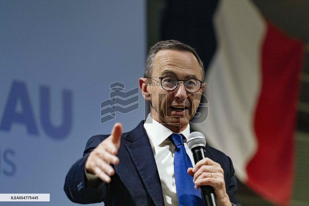 Bruno Retailleau During Meeting for Partial Legislative Elections - Montauban