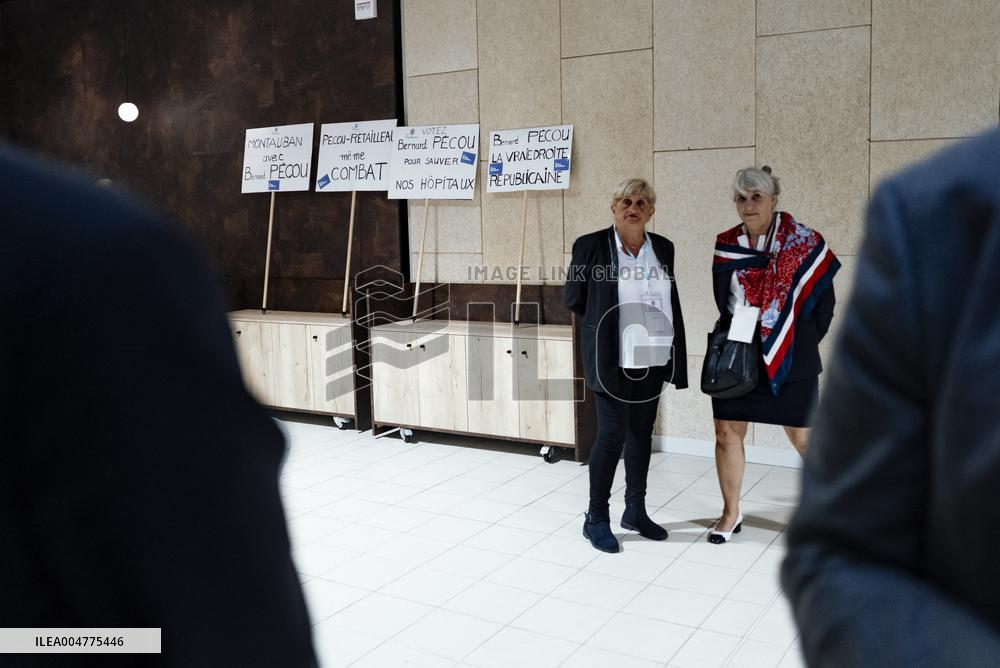 Bruno Retailleau During Meeting for Partial Legislative Elections - Montauban