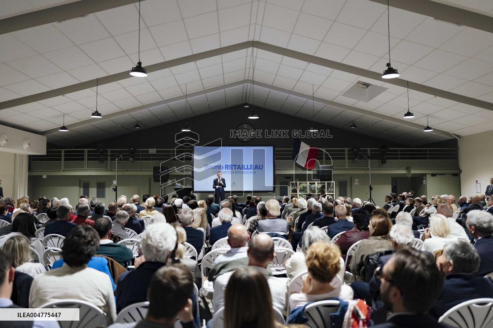 Bruno Retailleau During Meeting for Partial Legislative Elections - Montauban