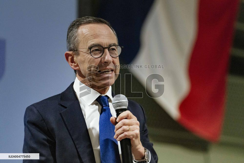 Bruno Retailleau During Meeting for Partial Legislative Elections - Montauban