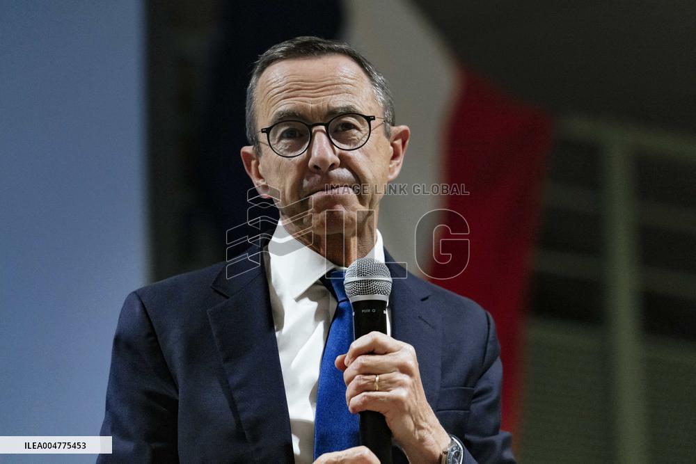 Bruno Retailleau During Meeting for Partial Legislative Elections - Montauban