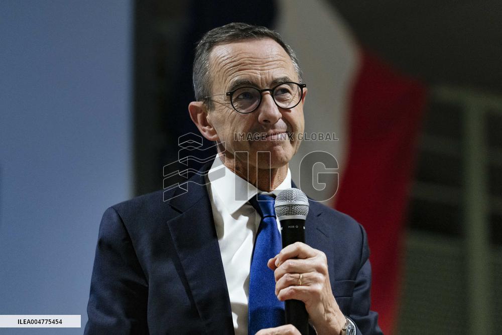 Bruno Retailleau During Meeting for Partial Legislative Elections - Montauban