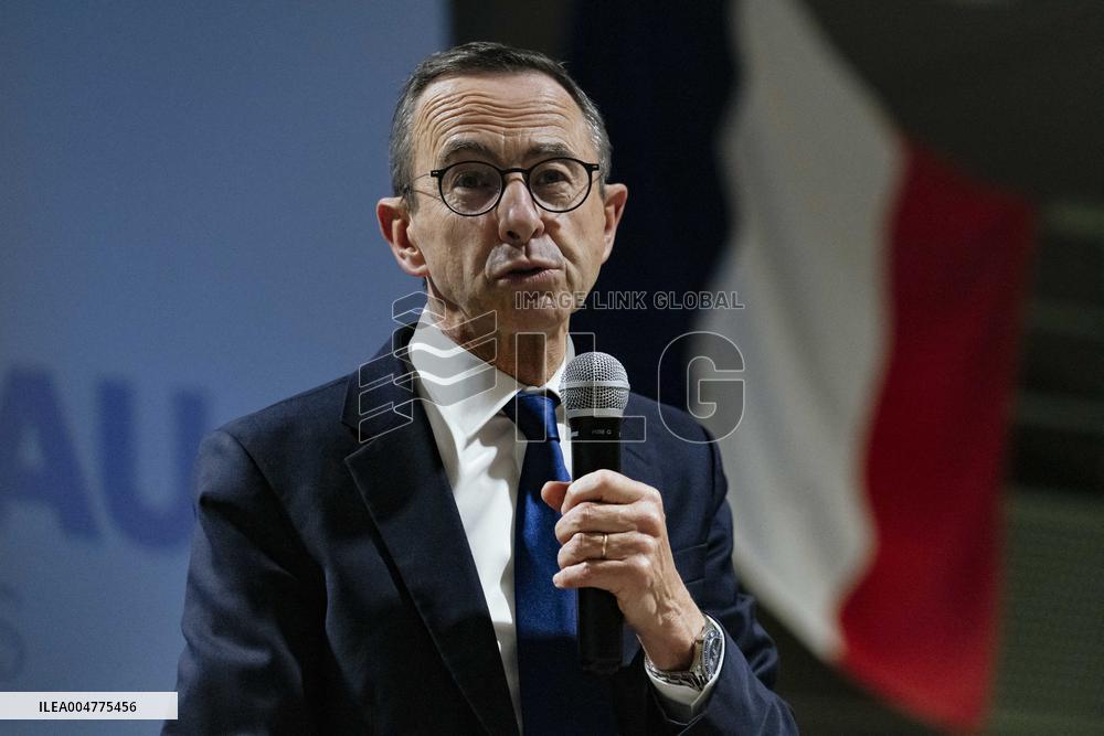 Bruno Retailleau During Meeting for Partial Legislative Elections - Montauban