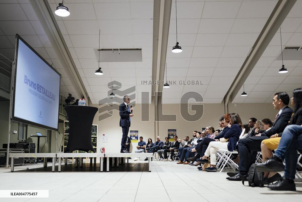 Bruno Retailleau During Meeting for Partial Legislative Elections - Montauban