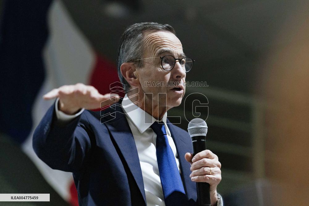 Bruno Retailleau During Meeting for Partial Legislative Elections - Montauban