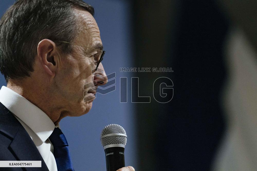 Bruno Retailleau During Meeting for Partial Legislative Elections - Montauban