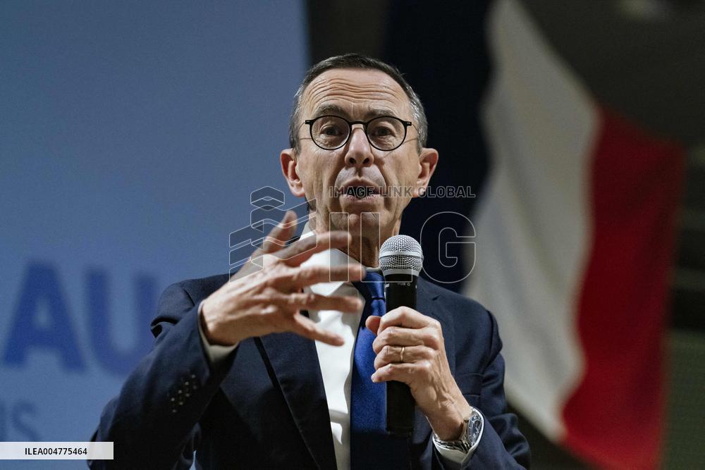 Bruno Retailleau During Meeting for Partial Legislative Elections - Montauban