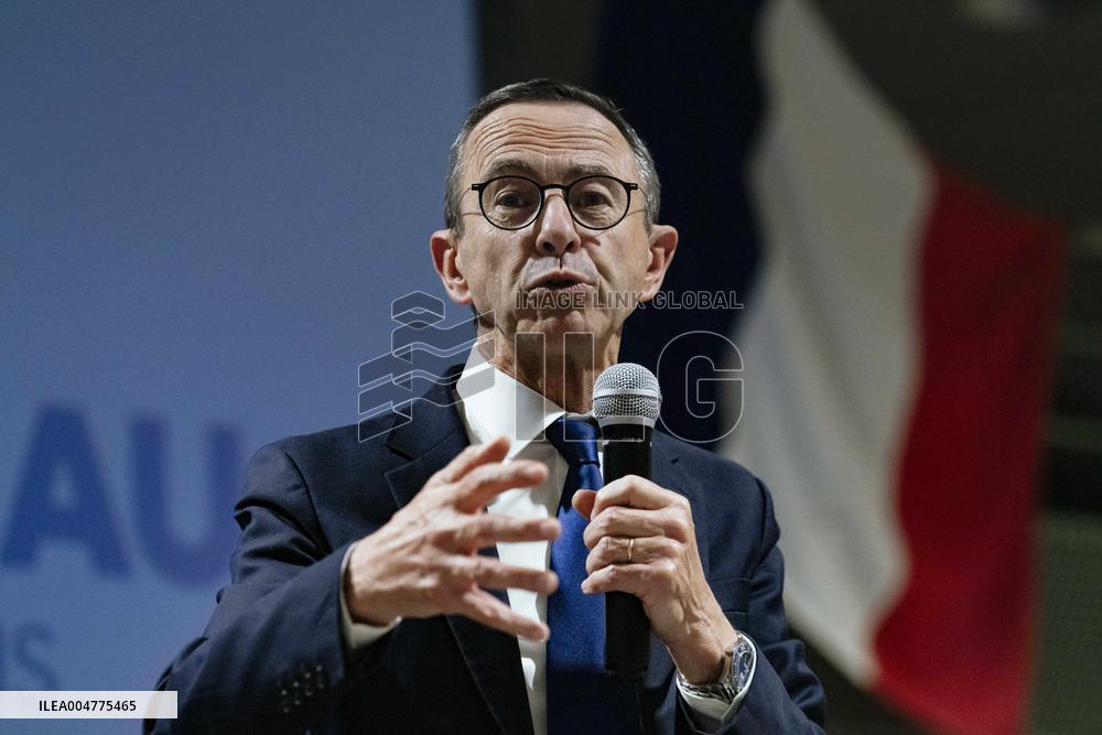 Bruno Retailleau During Meeting for Partial Legislative Elections - Montauban