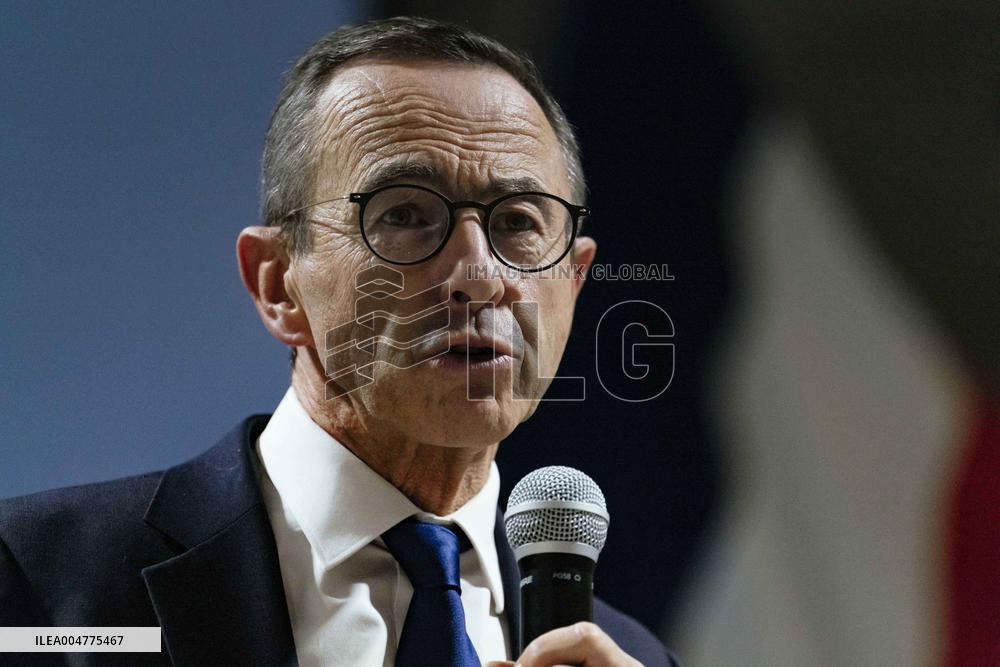 Bruno Retailleau During Meeting for Partial Legislative Elections - Montauban