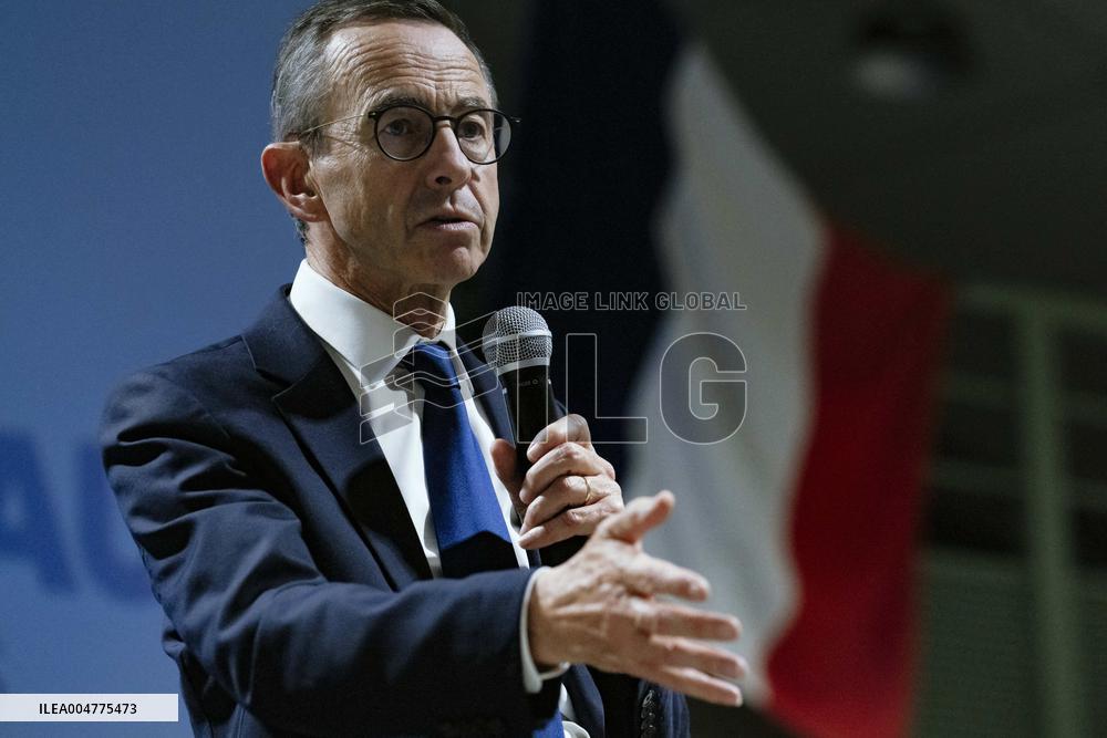 Bruno Retailleau During Meeting for Partial Legislative Elections - Montauban