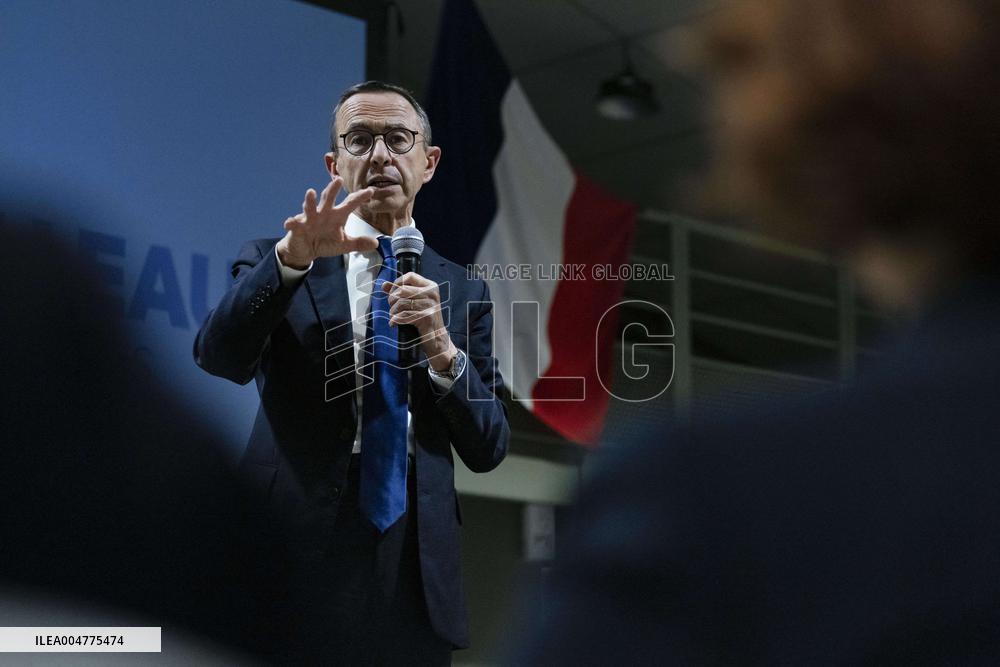 Bruno Retailleau During Meeting for Partial Legislative Elections - Montauban