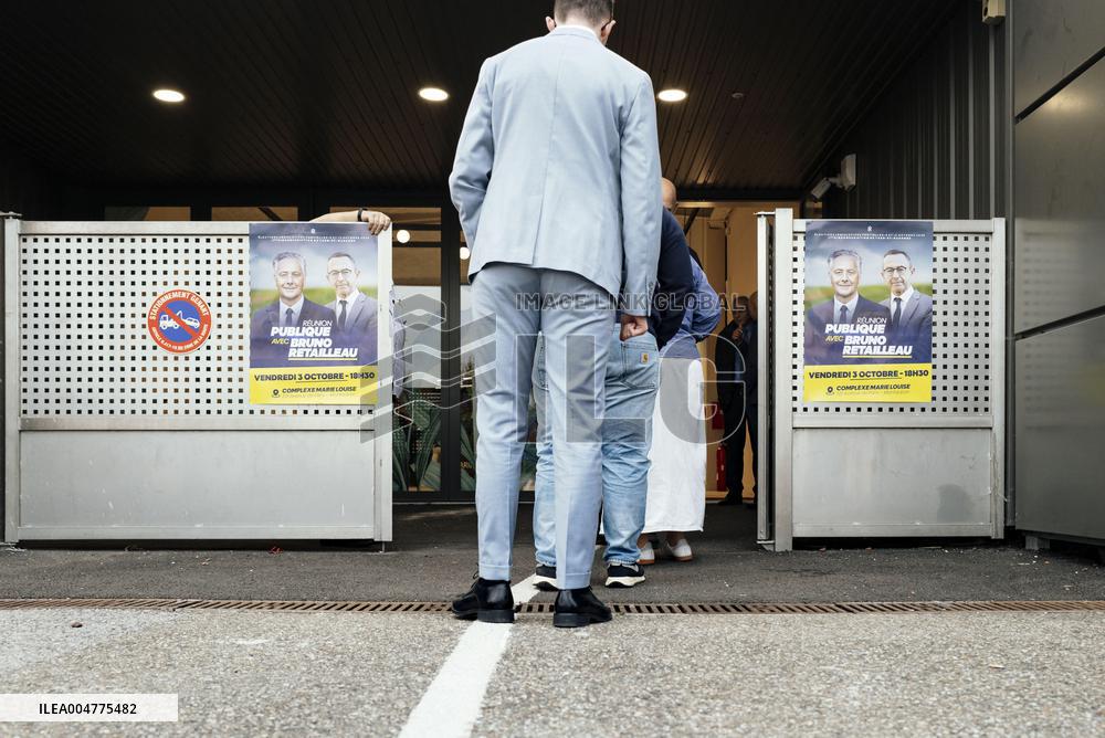 Bruno Retailleau During Meeting for Partial Legislative Elections - Montauban