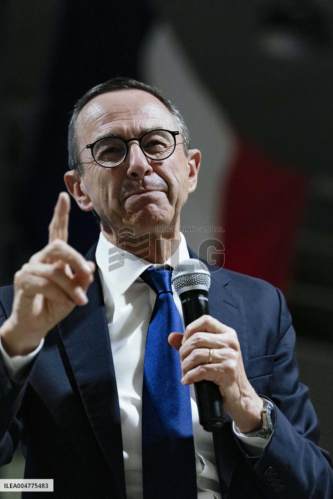 Bruno Retailleau During Meeting for Partial Legislative Elections - Montauban