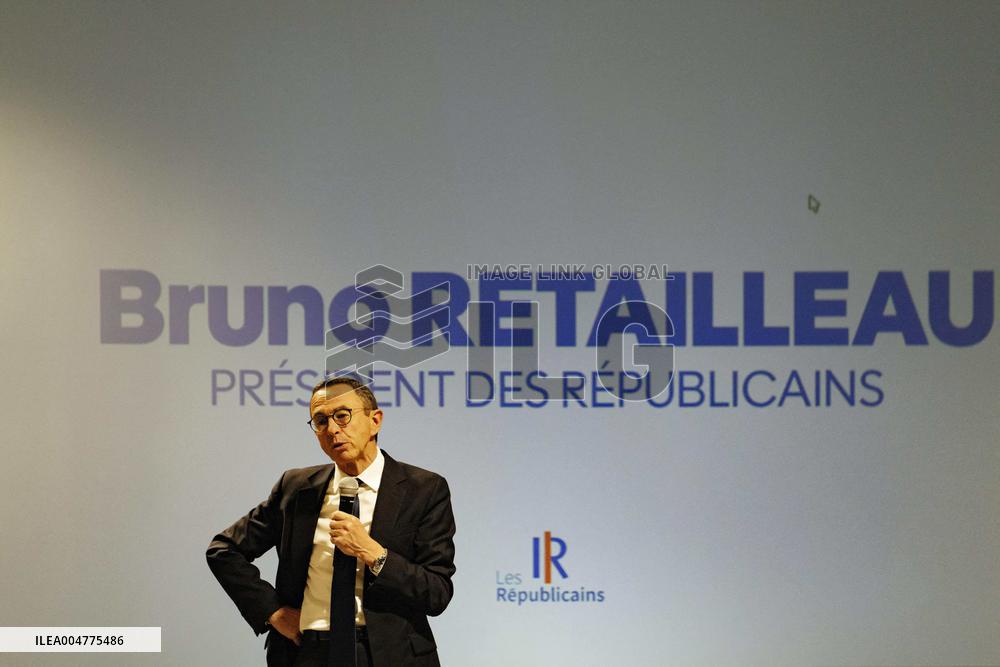 Bruno Retailleau During Meeting for Partial Legislative Elections - Montauban