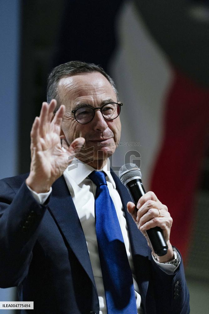 Bruno Retailleau During Meeting for Partial Legislative Elections - Montauban