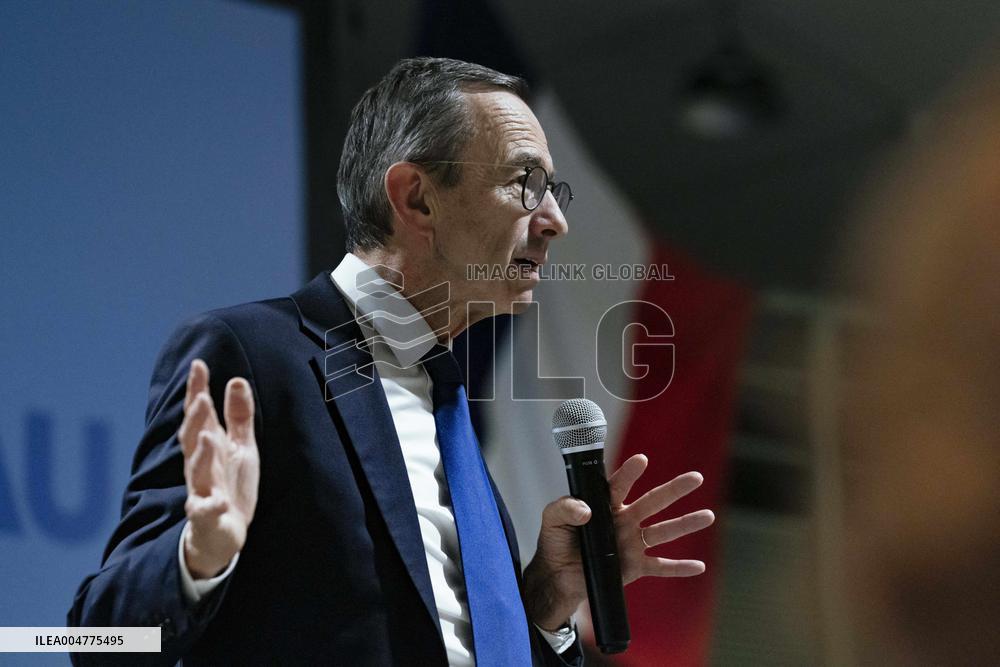 Bruno Retailleau During Meeting for Partial Legislative Elections - Montauban