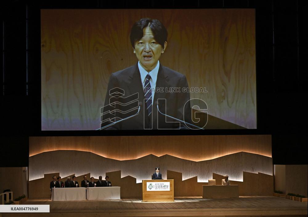 Crown prince attends greenery event in Miyagi Pref.