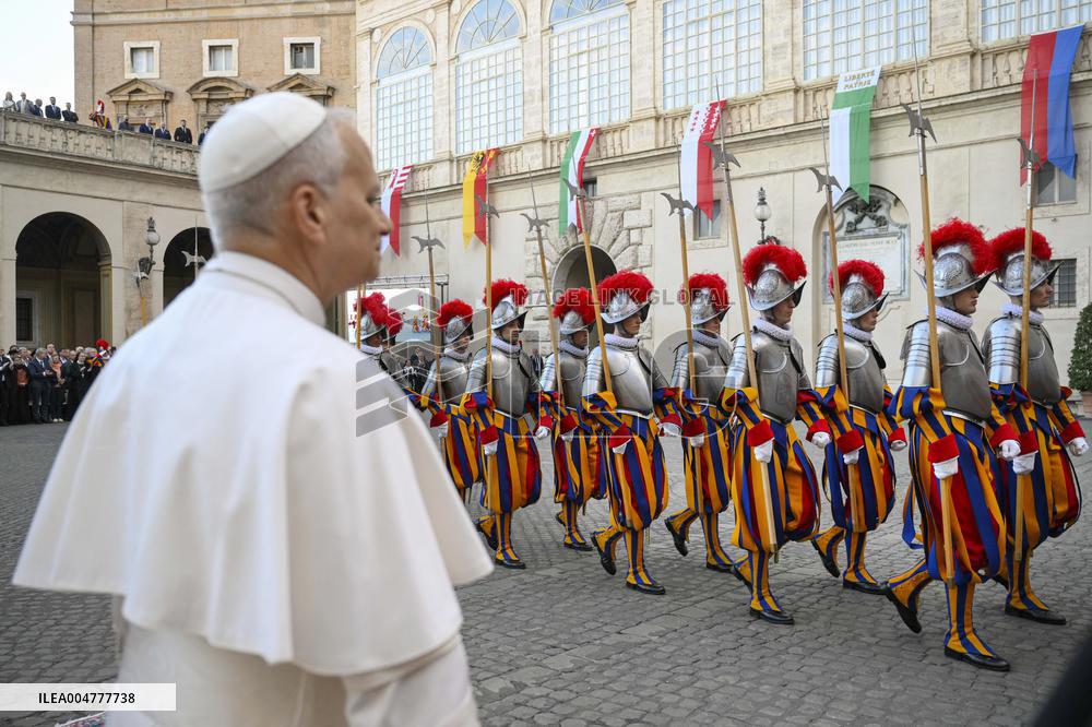 Pope Leo XIV Attends Swearing-in Of New Swiss Guard Recruits - Vatican