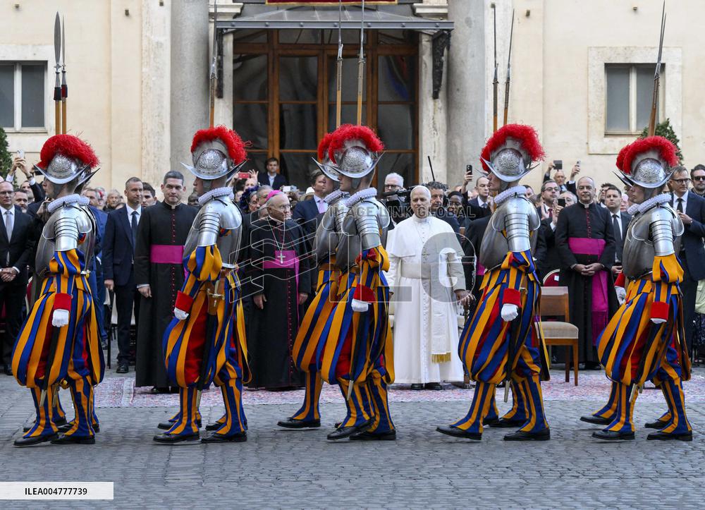 Pope Leo XIV Attends Swearing-in Of New Swiss Guard Recruits - Vatican