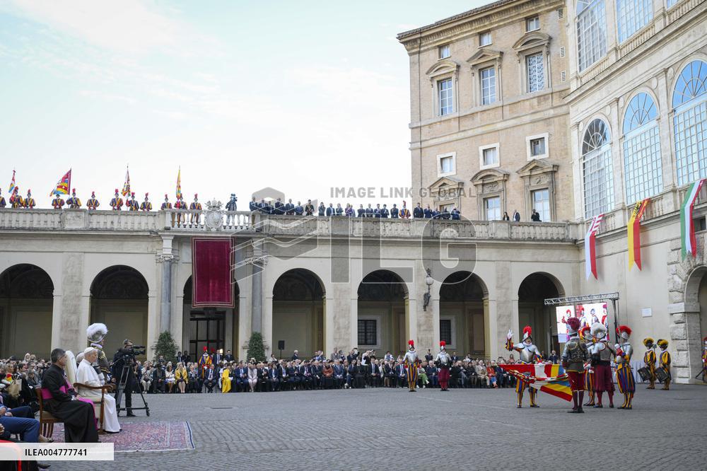 Pope Leo XIV Attends Swearing-in Of New Swiss Guard Recruits - Vatican