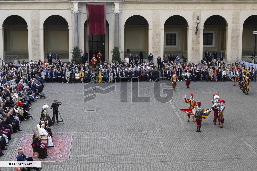Pope Leo XIV Attends Swearing-in Of New Swiss Guard Recruits - Vatican